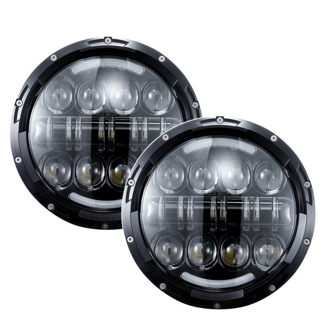 2бр. Фарове за Джип 7" 80W - LED с 8 лупи, IP67