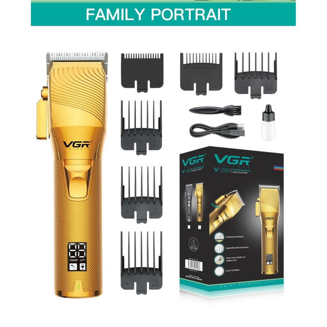 Машинка за подстригване VGR V-280 с LCD дисплей