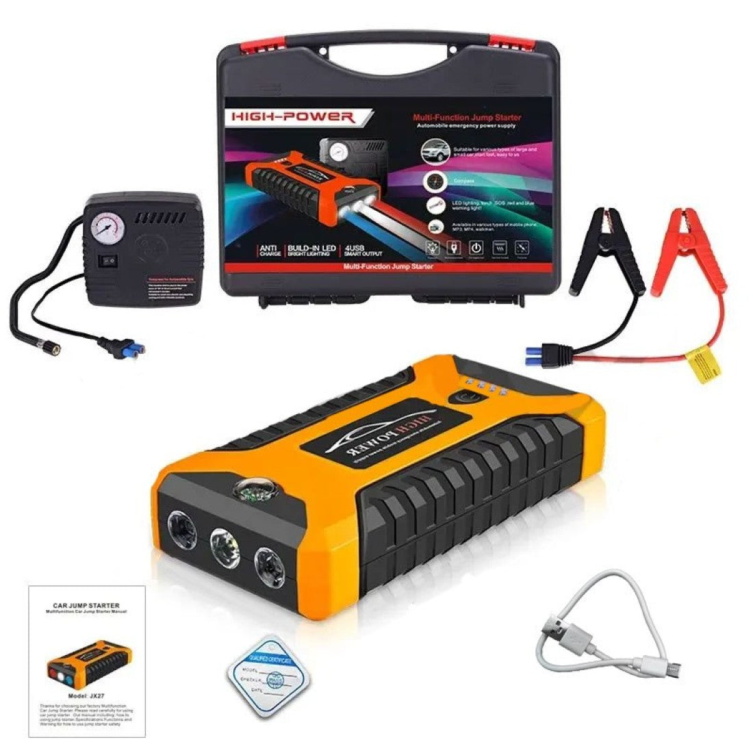 High Power Jump Starter с компресор за кола - 12V, 300A