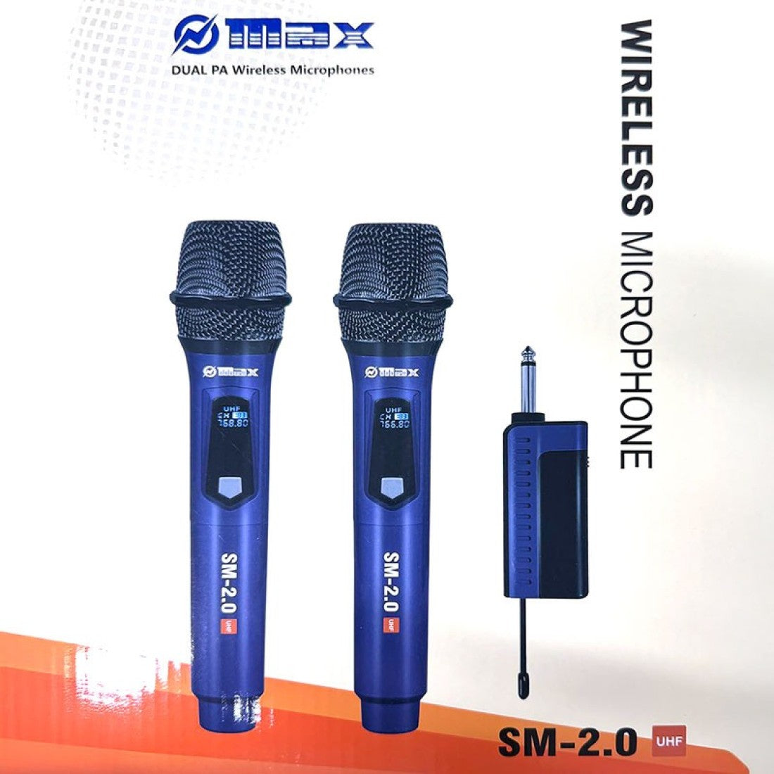 Професионални безжични микрофони SM-2.0 UHF - 2 бр. комплект за караоке