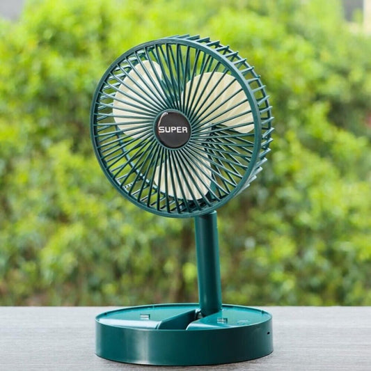 Преносим сгъваем настолен вентилатор - USB, акумулаторна батерия