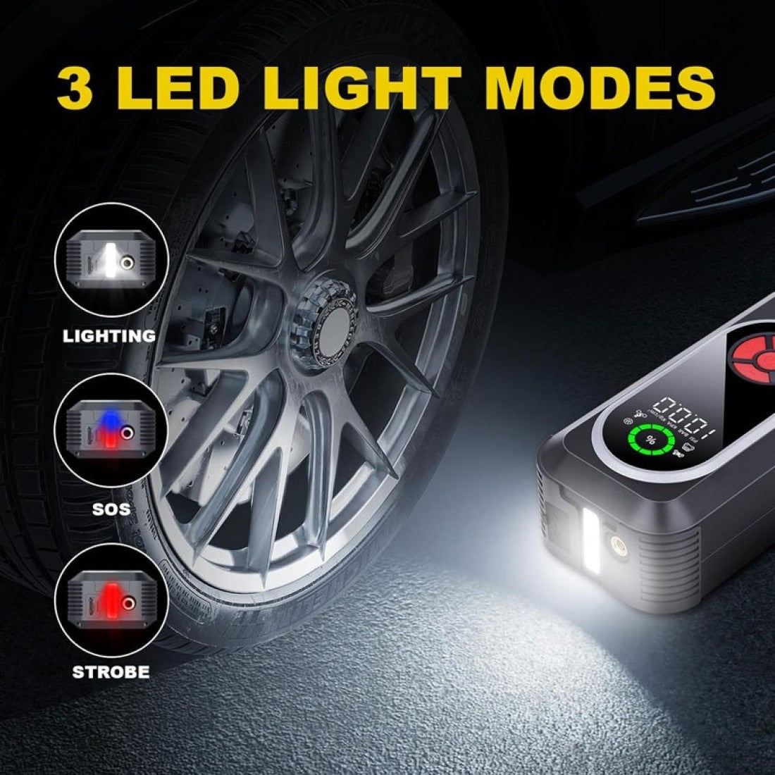 Стартер за автомобил с компресор 4в1 - Scatach Q10