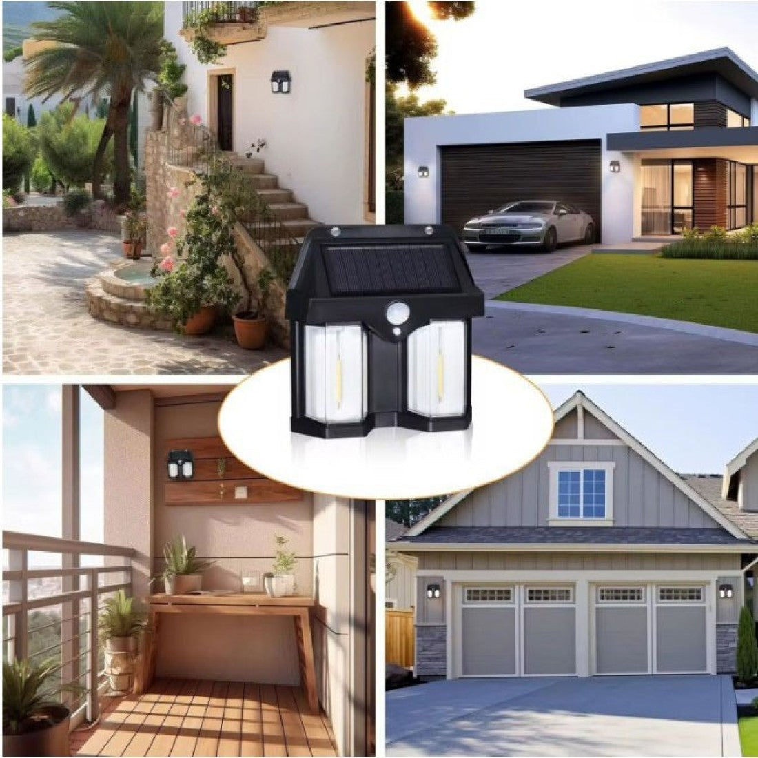 Външна соларна LED лампа CL-228 с PIR сензор 120°