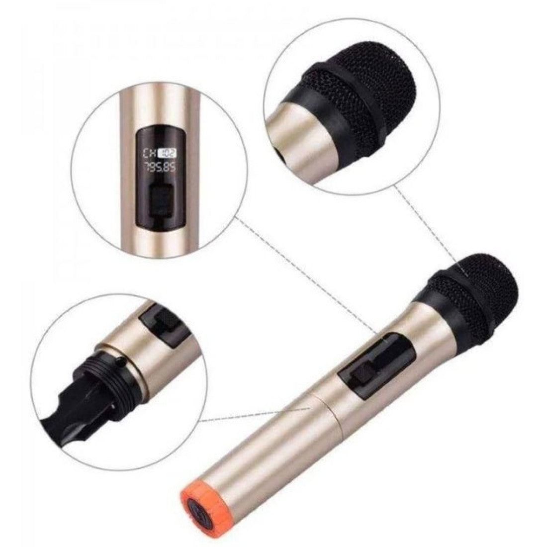 Безжични микрофони SM-820A UHF - Комплект 2 бр. с приемник до 50 м