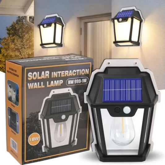 Соларна стенна лампа 18W с PIR сензор