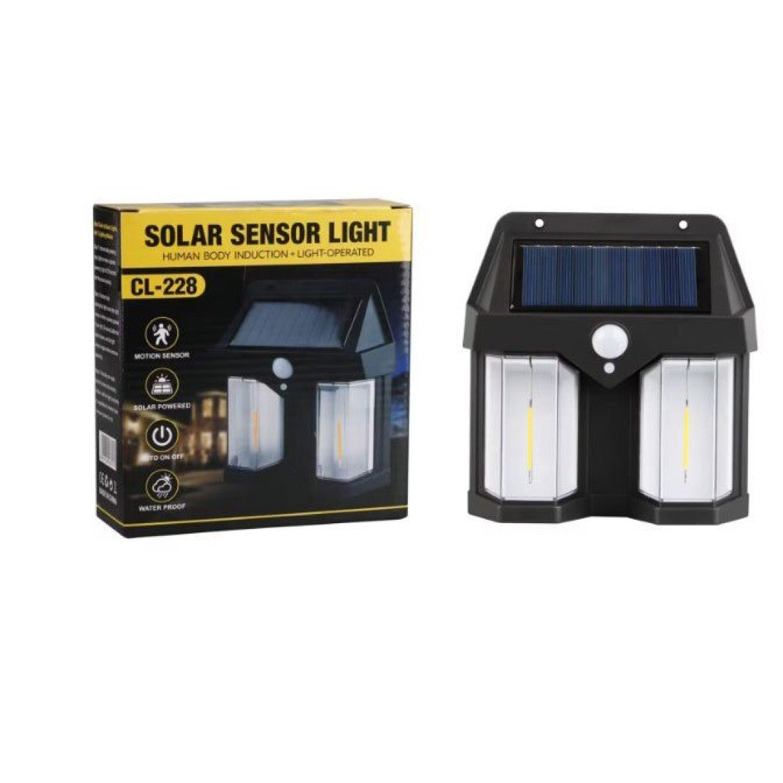 Външна соларна LED лампа CL-228 с PIR сензор 120°